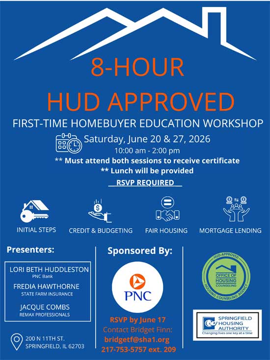 First Time Homebuyer Education Workshop Flyer June 20 & June 27, 2026